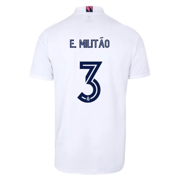 Camiseta Real Madrid 1ª Kit NO.3 E. Militão 2020 2021 Blanco